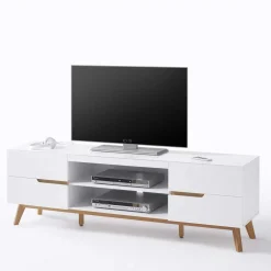Wohnen Tv & Hifi-Möbel|Lowboards<Retro Lowboard für Fernseher Valezianos in Weiß