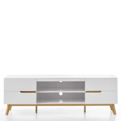 Wohnen Tv & Hifi-Möbel|Lowboards<Retro Lowboard für Fernseher Valezianos in Weiß