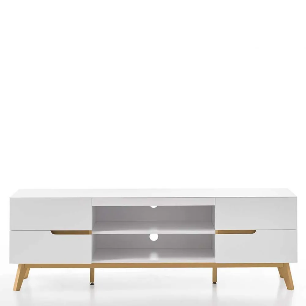 Wohnen Tv & Hifi-Möbel|Lowboards<Retro Lowboard für Fernseher Valezianos in Weiß
