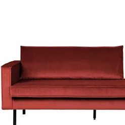 Wohnen Sofas<Retro Ottomane in Rotbraun Samt - Enzing
