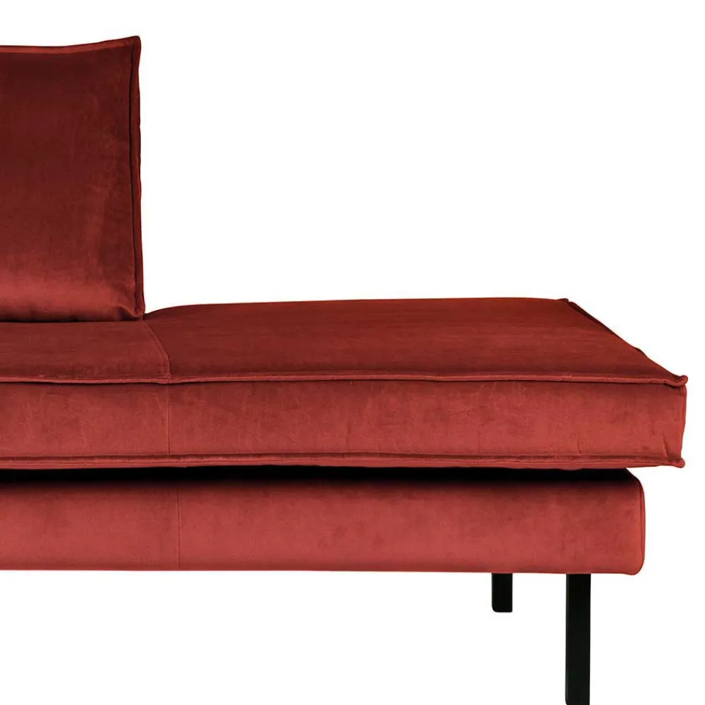 Wohnen Sofas<Retro Ottomane in Rotbraun Samt - Enzing