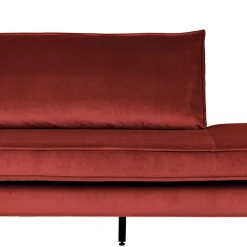 Wohnen Sofas<Retro Ottomane in Rotbraun Samt - Enzing