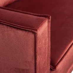 Wohnen Sofas<Retro Ottomane in Rotbraun Samt - Enzing