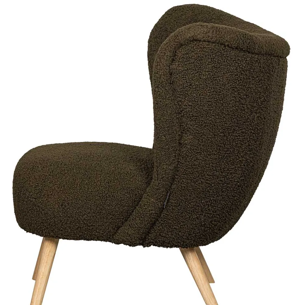 Wohnen Sessel<Retro Plüschsessel in Dunkelgrün - Vakuum