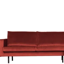 Wohnen Sofas<Retro Polsterecke in Kastanienfarben Samtstoff - Enzing