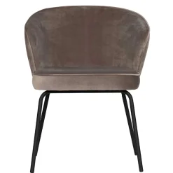 Wohnen Stühle<Retro Polsterstühle in Khaki Samt - Ashley (2er Set)