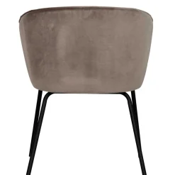 Wohnen Stühle<Retro Polsterstühle in Khaki Samt - Ashley (2er Set)