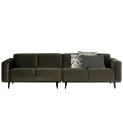 Wohnen Sofas<Retro Samt Sofa in Dunkelgrün Italiano mit 280cm