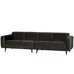 Wohnen Sofas<Retro Samt Sofa in Dunkelgrün Italiano mit 280cm