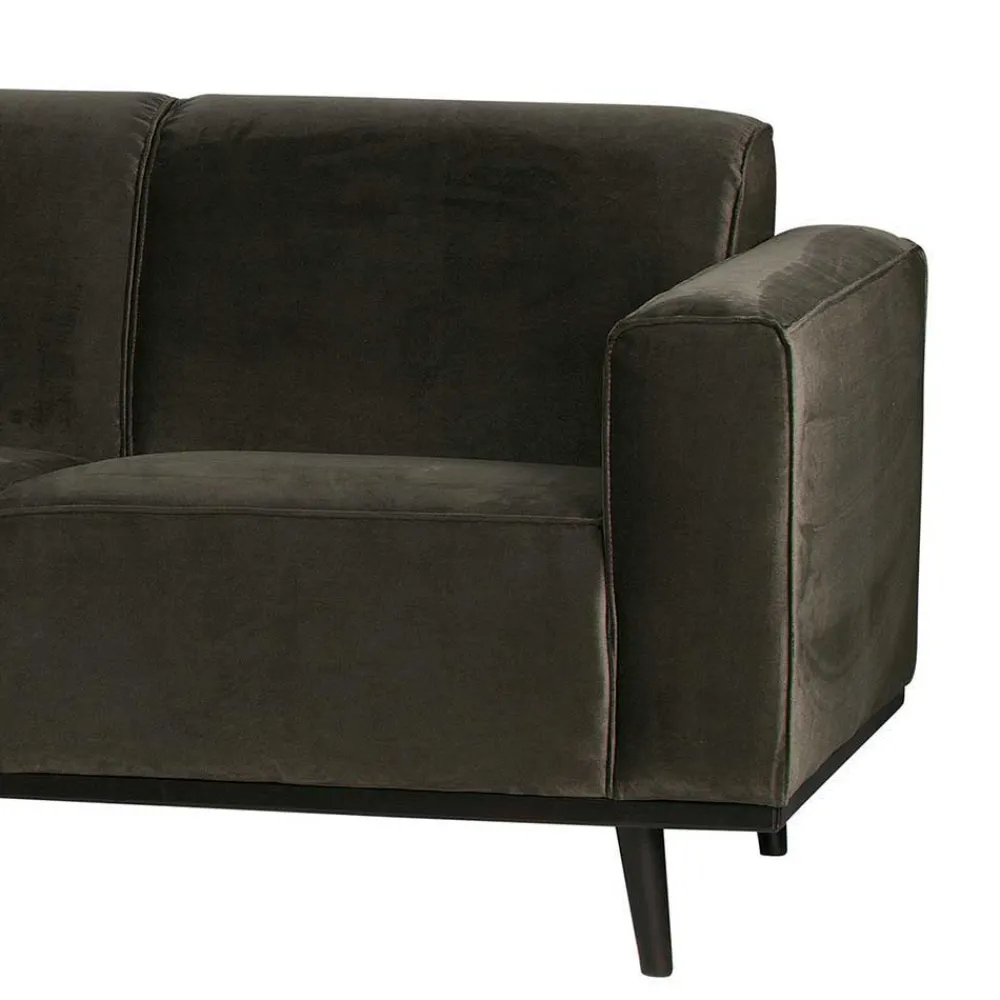 Wohnen Sofas<Retro Samt Sofa in Dunkelgrün Italiano mit 280cm