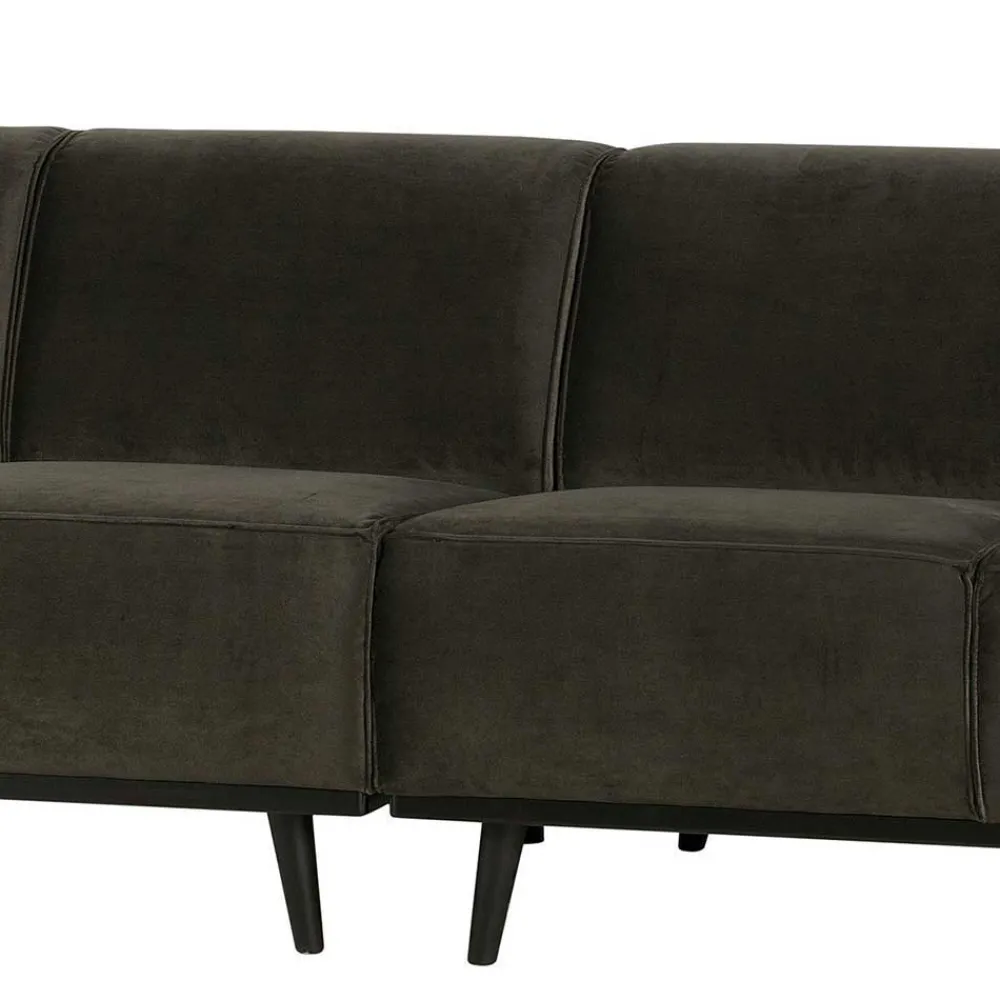 Wohnen Sofas<Retro Samt Sofa in Dunkelgrün Italiano mit 280cm