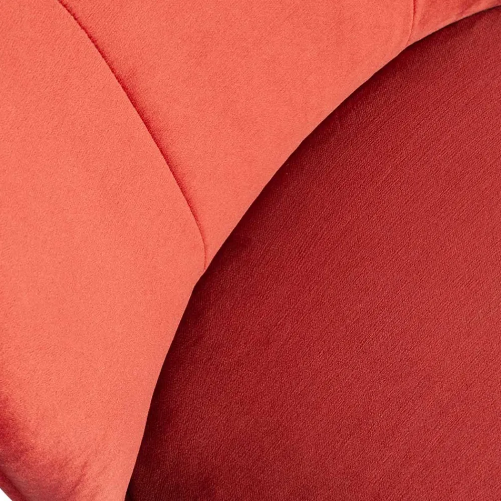 Wohnen Sessel<Retro Samtsessel in Rot & Schwarz - Dumarkus