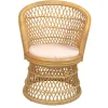Wohnen Sessel<Retro Sessel aus Geflecht Rattan Natur - Garzone