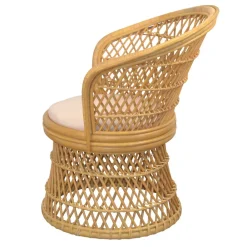 Wohnen Sessel<Retro Sessel aus Geflecht Rattan Natur - Garzone