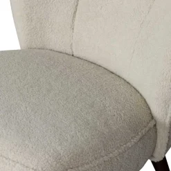 Wohnen Sessel<Retro Sessel aus Webplüsch in Off-White - Phinia