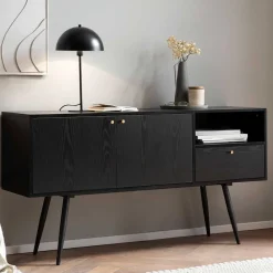 Wohnen Sideboards<Retro Sideboard in Schwarz - Flair