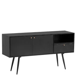 Wohnen Sideboards<Retro Sideboard in Schwarz - Flair