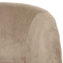 Wohnen Sessel<Retro Style Cord Sessel in Beige - Evilla