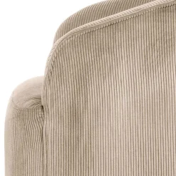 Wohnen Sessel<Retro Style Cord Sessel in Beige - Evilla