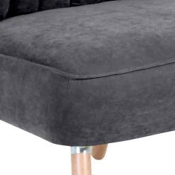 Wohnen Sessel<Retro Style Sessel in Anthrazit Velours - Valentino