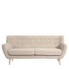 Wohnen Sofas<Retro Style Sofa in Beige mit Natur - Paulo