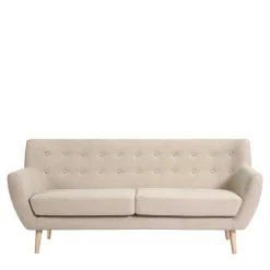Wohnen Sofas<Retro Style Sofa in Beige mit Natur - Paulo