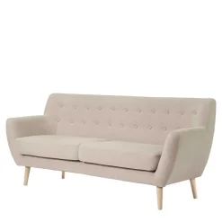 Wohnen Sofas<Retro Style Sofa in Beige mit Natur - Paulo