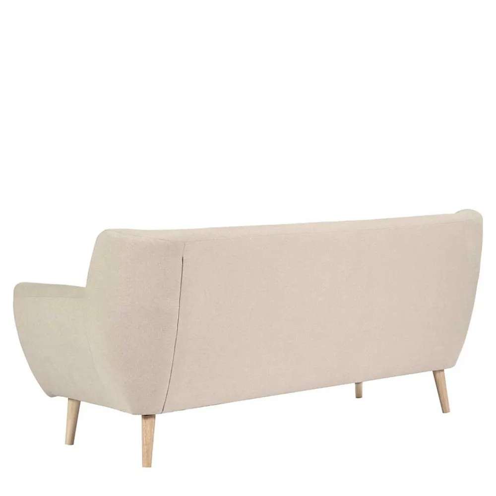 Wohnen Sofas<Retro Style Sofa in Beige mit Natur - Paulo