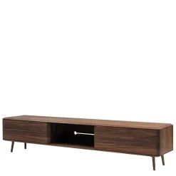 Wohnen Tv & Hifi-Möbel|Lowboards<Retro TV Element aus Nussbaum Massivholz - Rivossa
