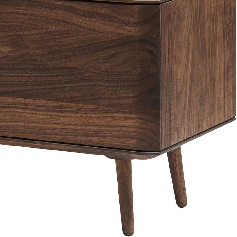 Wohnen Tv & Hifi-Möbel|Lowboards<Retro TV Element aus Nussbaum Massivholz - Rivossa