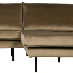 Wohnen Sofas<Retro Velvet Ecksofa in Taupe - Museo