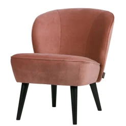 Wohnen Sessel<Retro Vintage Sessel in Altrosa Samt - Ventura