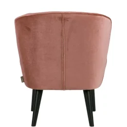 Wohnen Sessel<Retro Vintage Sessel in Altrosa Samt - Ventura