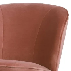 Wohnen Sessel<Retro Vintage Sessel in Altrosa Samt - Ventura