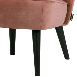 Wohnen Sessel<Retro Vintage Sessel in Altrosa Samt - Ventura
