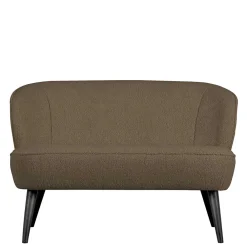 Wohnen Sofas<Retro Wohnzimmersofa in Hellbraun Plüsch - Kermita