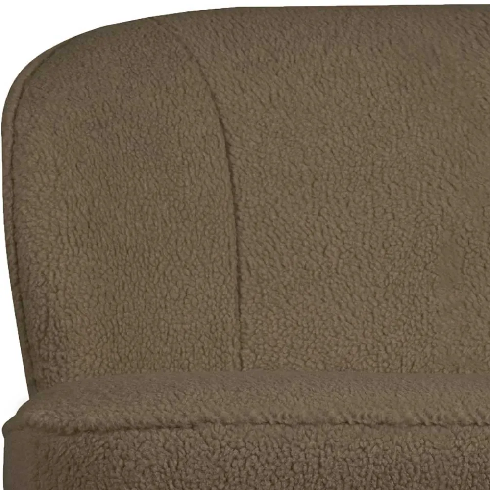 Wohnen Sofas<Retro Wohnzimmersofa in Hellbraun Plüsch - Kermita