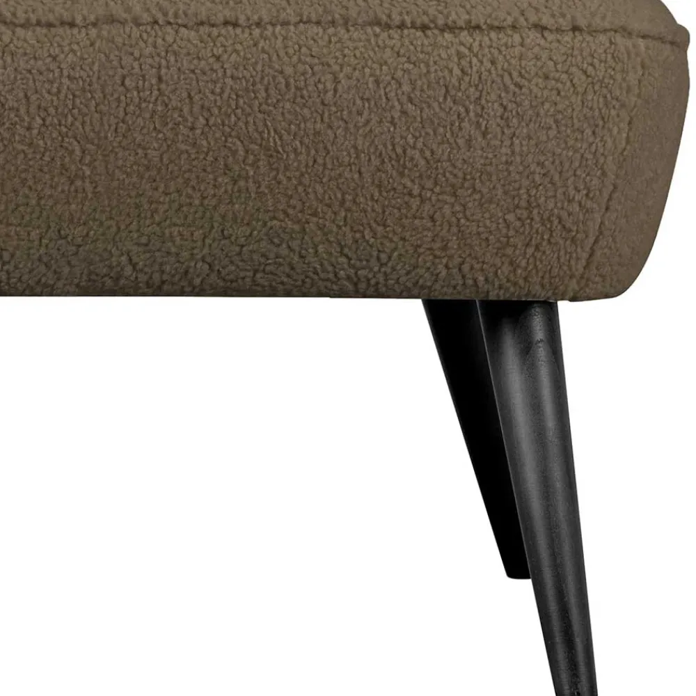 Wohnen Sofas<Retro Wohnzimmersofa in Hellbraun Plüsch - Kermita