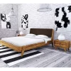 Wohnen Betten<Retrobett aus Wildeiche & Kunstleder - Hardus (dreiteilig)