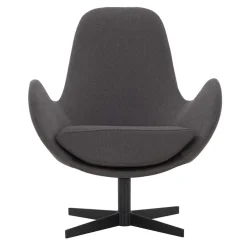 Wohnen Sessel<Retrodesign Sessel in Dunkelgrau Webstoff - Ivany