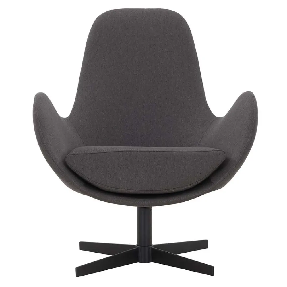 Wohnen Sessel<Retrodesign Sessel in Dunkelgrau Webstoff - Ivany