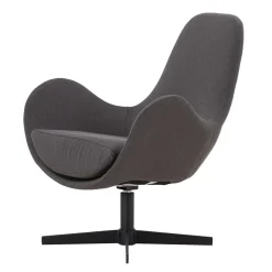 Wohnen Sessel<Retrodesign Sessel in Dunkelgrau Webstoff - Ivany