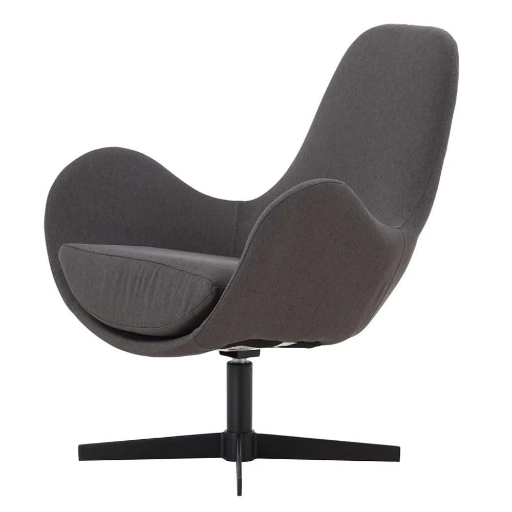 Wohnen Sessel<Retrodesign Sessel in Dunkelgrau Webstoff - Ivany