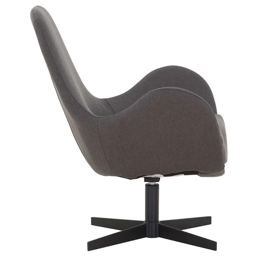 Wohnen Sessel<Retrodesign Sessel in Dunkelgrau Webstoff - Ivany