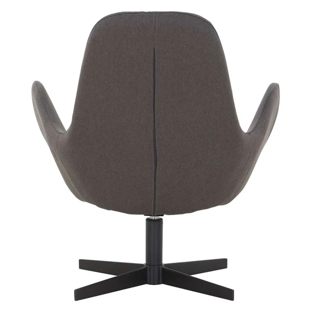 Wohnen Sessel<Retrodesign Sessel in Dunkelgrau Webstoff - Ivany