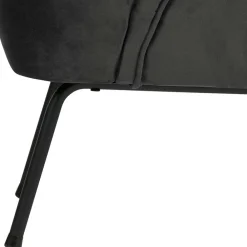 Wohnen Sessel<Retrosessel in Schwarz mit Samtbezug - Betty
