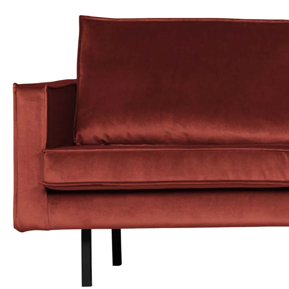 Wohnen Sofas<Retrosofa in L-Form in Kastanienbraun - Enzing