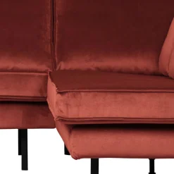 Wohnen Sofas<Retrosofa in L-Form in Kastanienbraun - Enzing