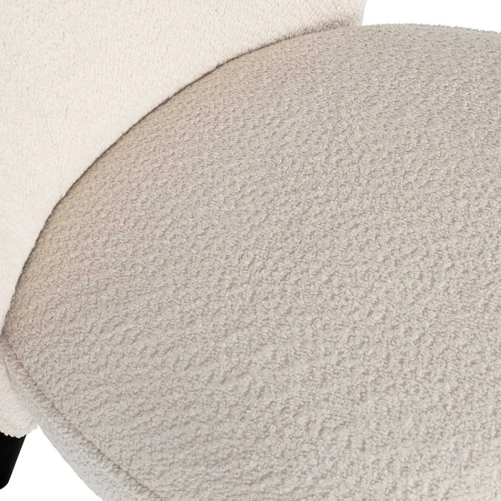Wohnen Sessel<Retrostil Teddy Sessel in Creme - Castilla