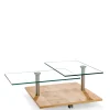 Wohnen Tische<Rollbarer Sofatisch mit Glasplatten - Borgetto